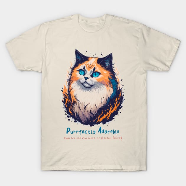 Purrfectly cute Ragdoll T-Shirt by BAJAJU